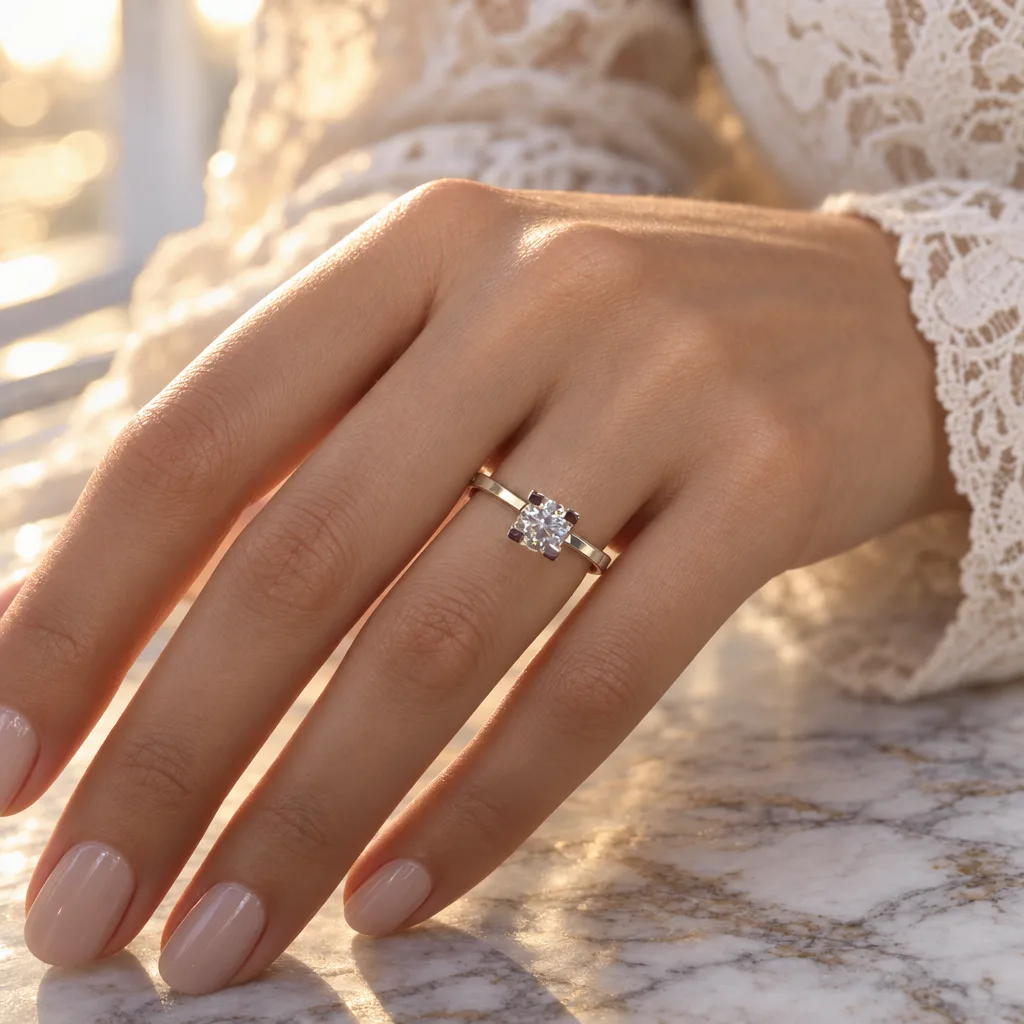 0,72 ct F SI Pırlantalı Yüzük