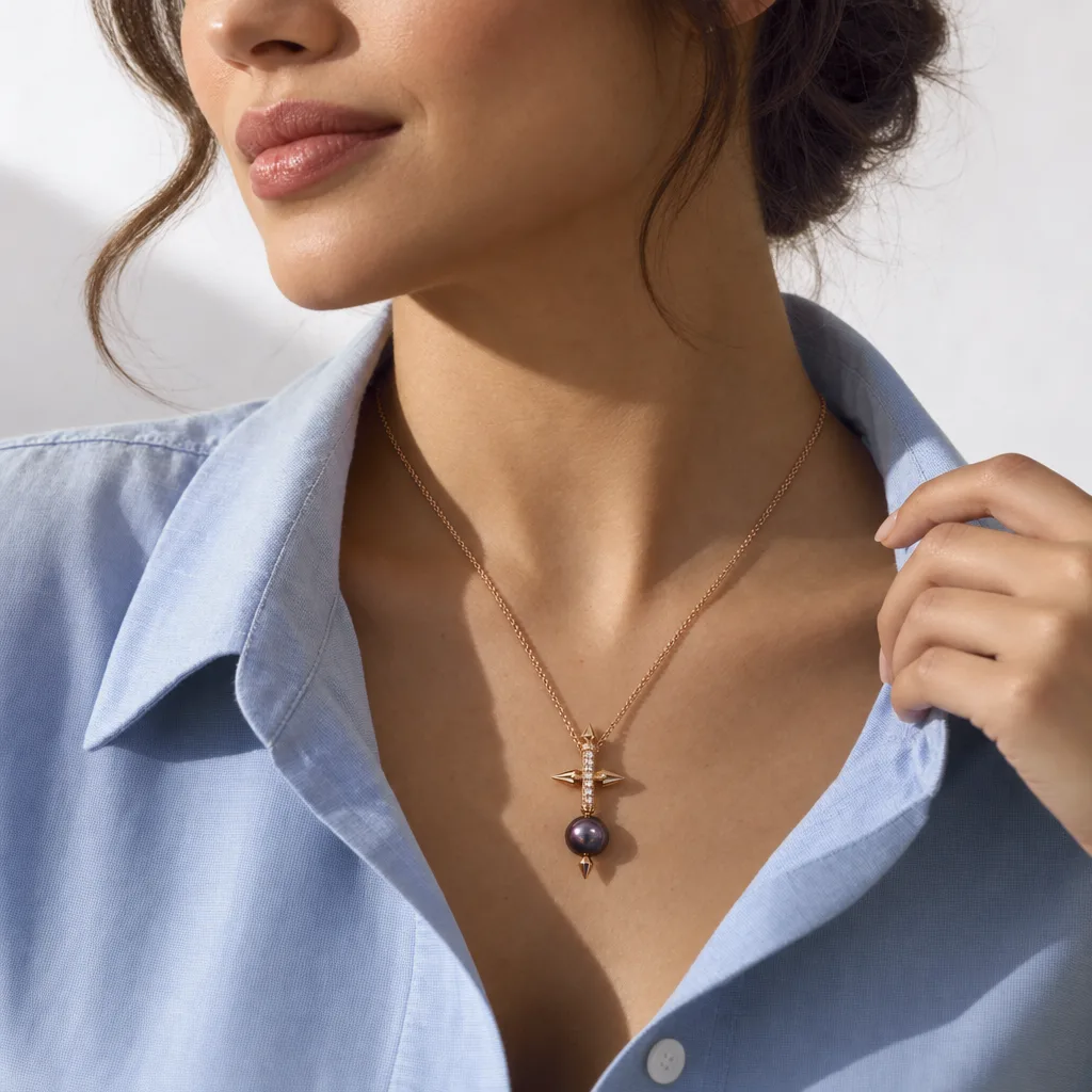 14 Ayar 0,17 ct Pırlantalı Kolye