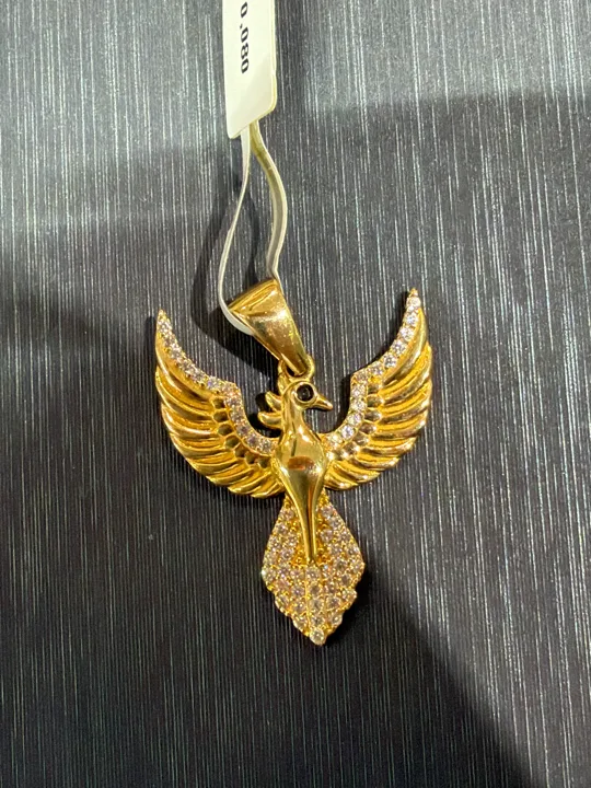 Kanatlı Kuş 585 Ayar Altın Kolye Ucu
