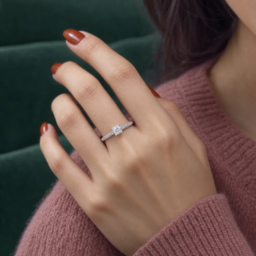 14 Ayar 0,18 ct Pırlantalı Yüzük