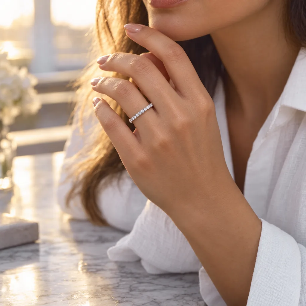 14 Ayar 0,99 ct Pırlanta Sıra Yüzük
