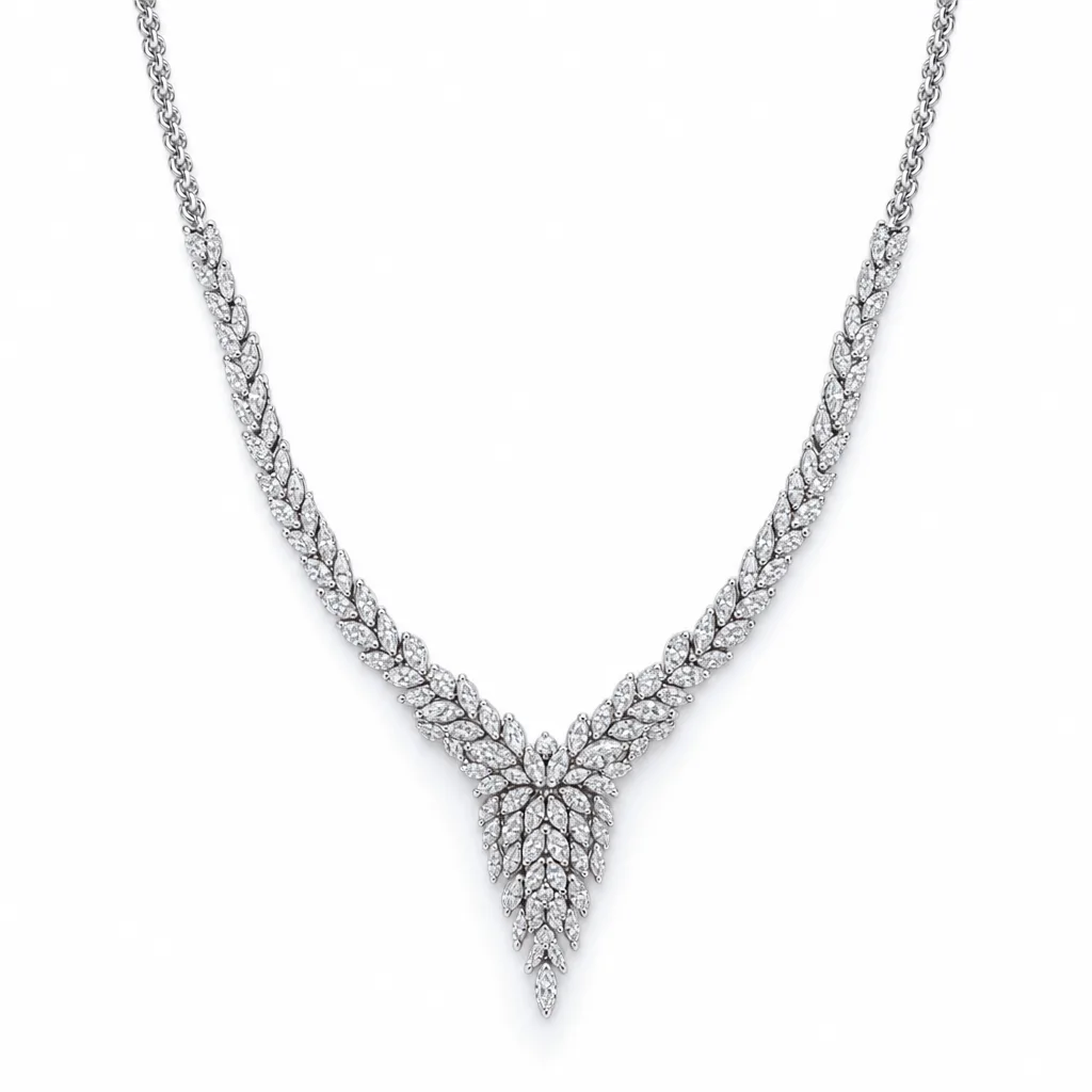 14 Ayar 5,88 ct Pırlanta Yaprak Kolye