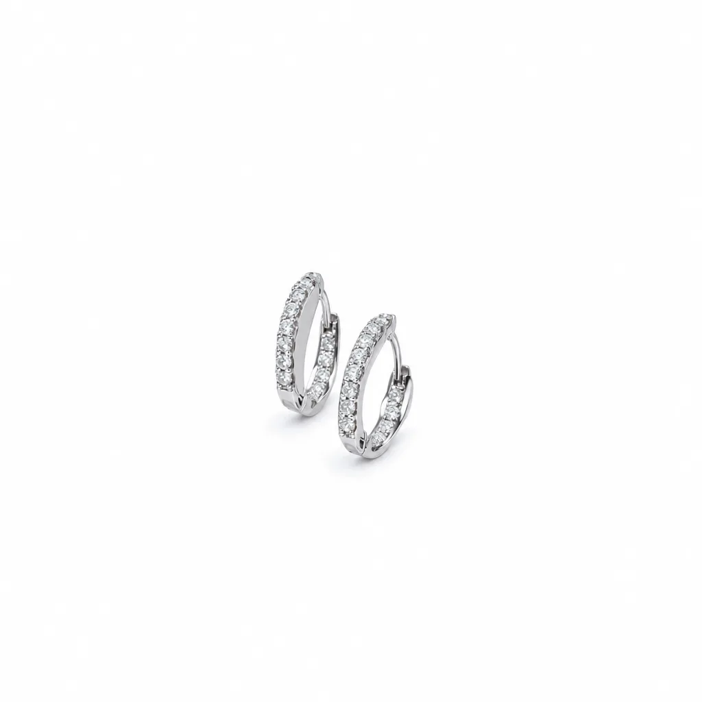 14 Ayar 0,91 ct Pırlantalı Halka Küpe