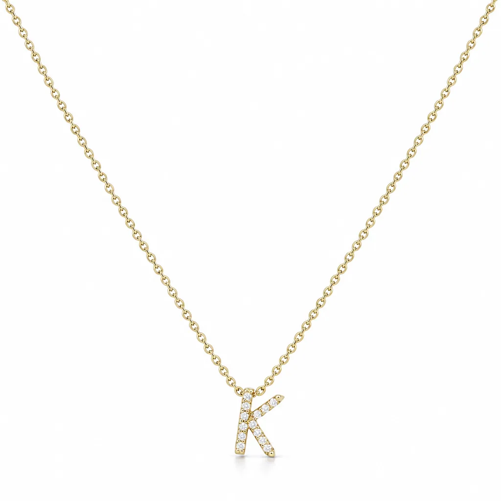 14 Ayar 0,09 ct Pırlantalı Zarif Kolye