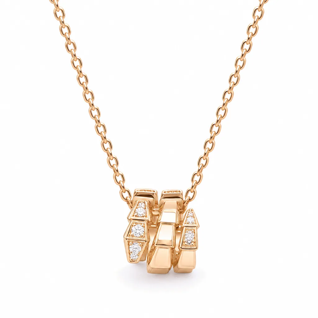 14 Ayar 0,19 ct Pırlantalı Geometrik Kolye