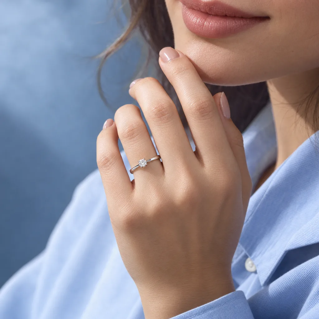 18 Ayar 0,02 ct Pırlantalı Yüzük