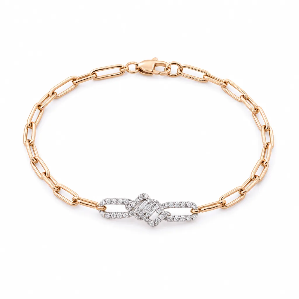 Pırlanta Çiçek Motifli Bileklik