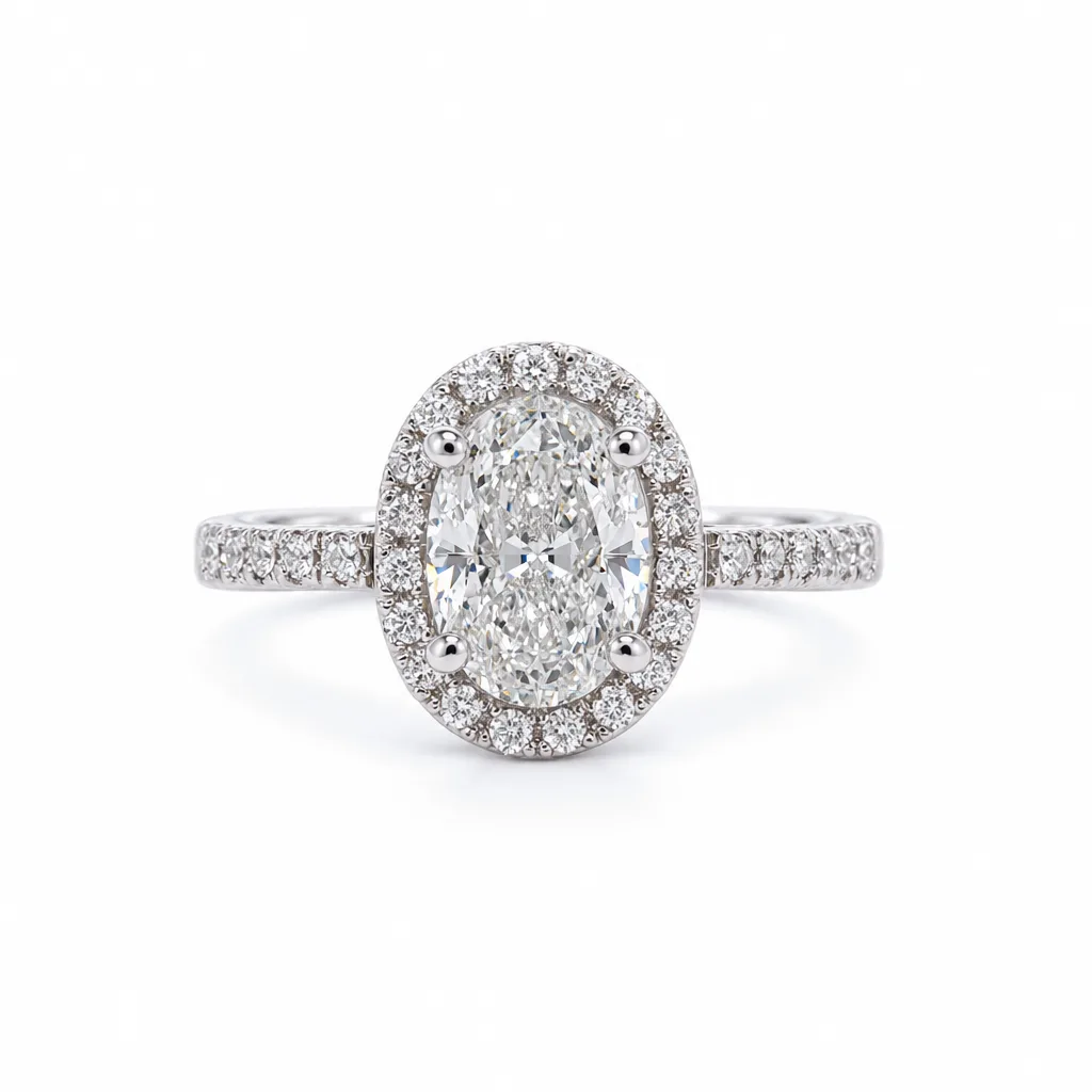 14 Ayar 1,51 ct Pırlanta Oval Yüzük